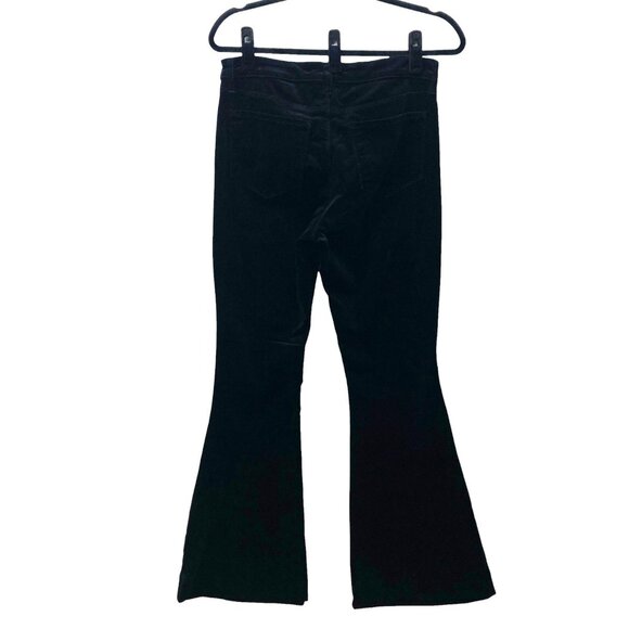 L' Agence Solana Black Velvet Flared Pants, Size 28 (Measures 30.5 x 30.25 in) - Picture 4 of 11